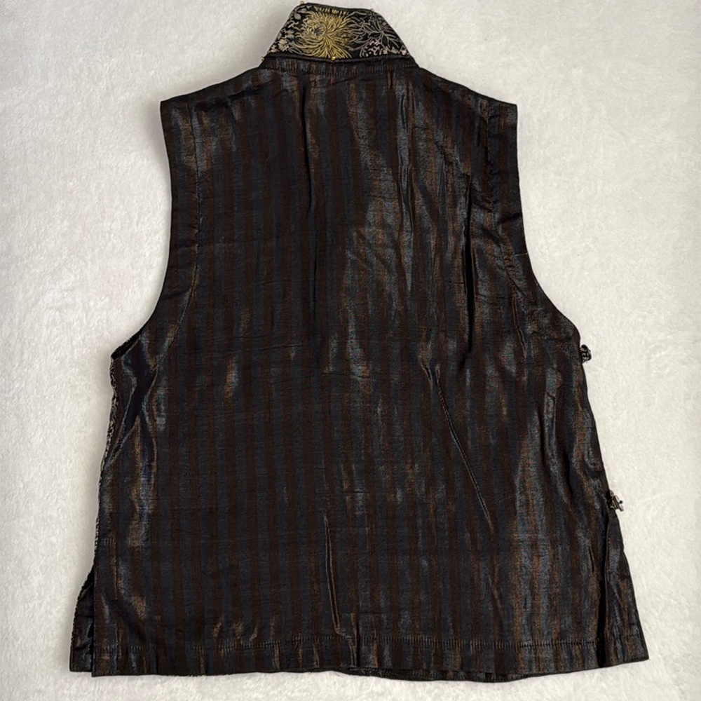 {NWT} Nadya | Reversible Mixed Media Tibet Tibetan Vest Top Handmade in Bali XS - Picture 8 of 16